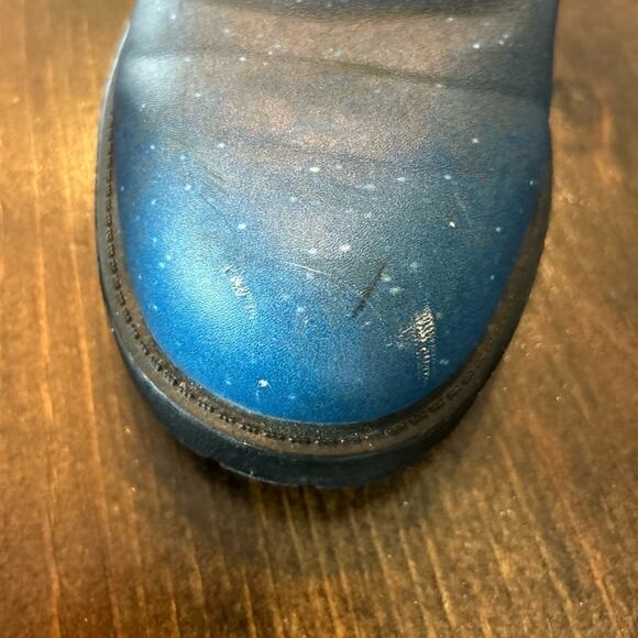 lace-up blue & black combat boots - Picture 10 of 10